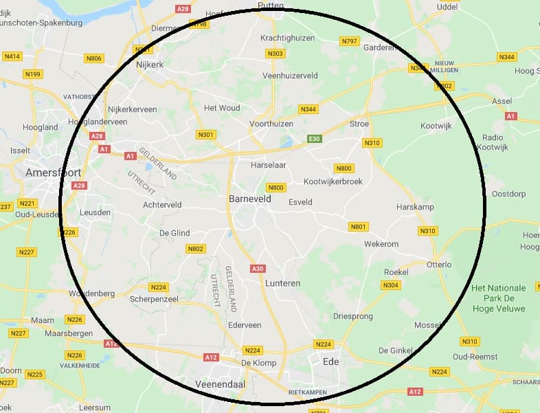 Werkgebied Veluwe